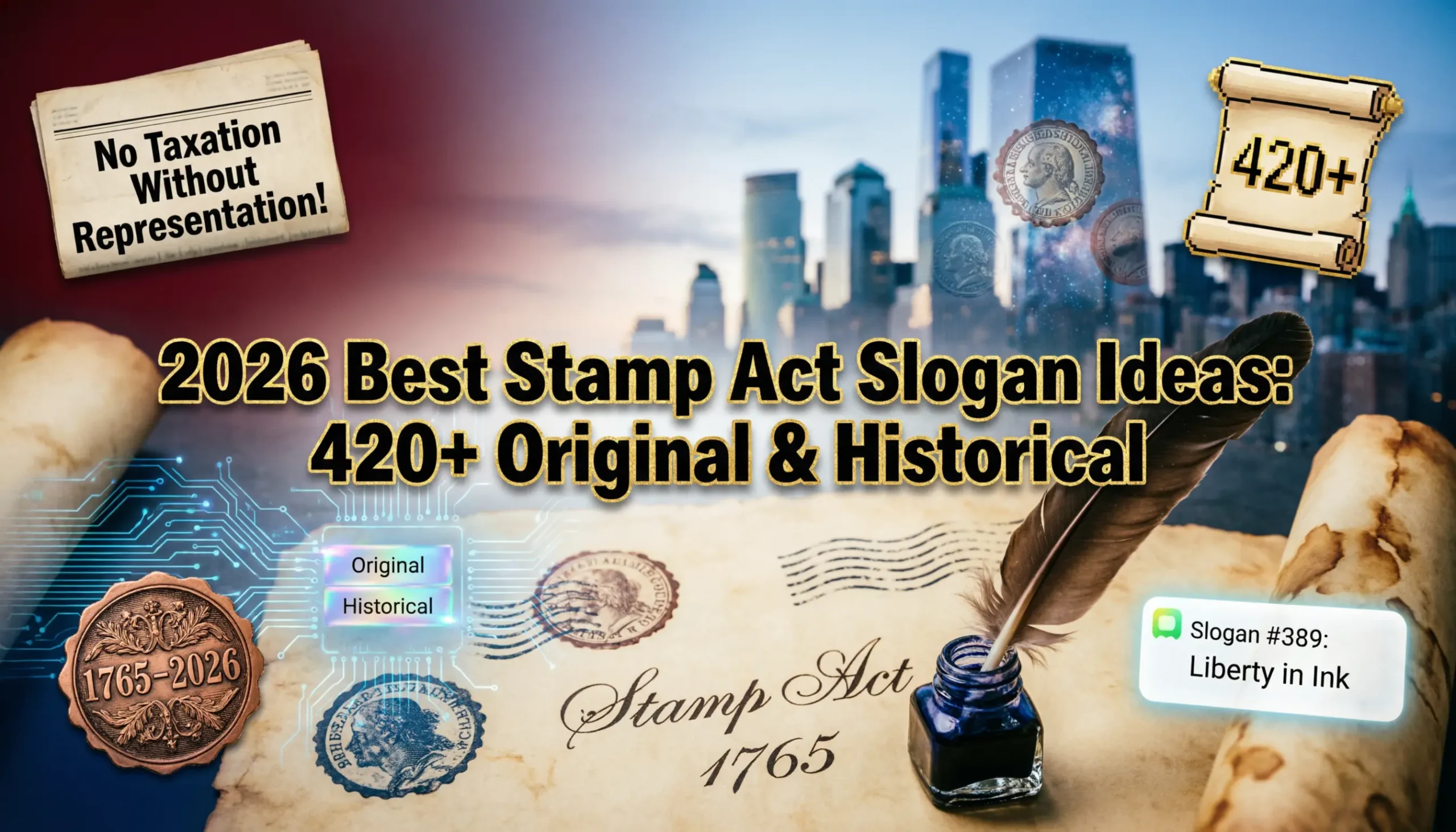 stamp act slogan ideas