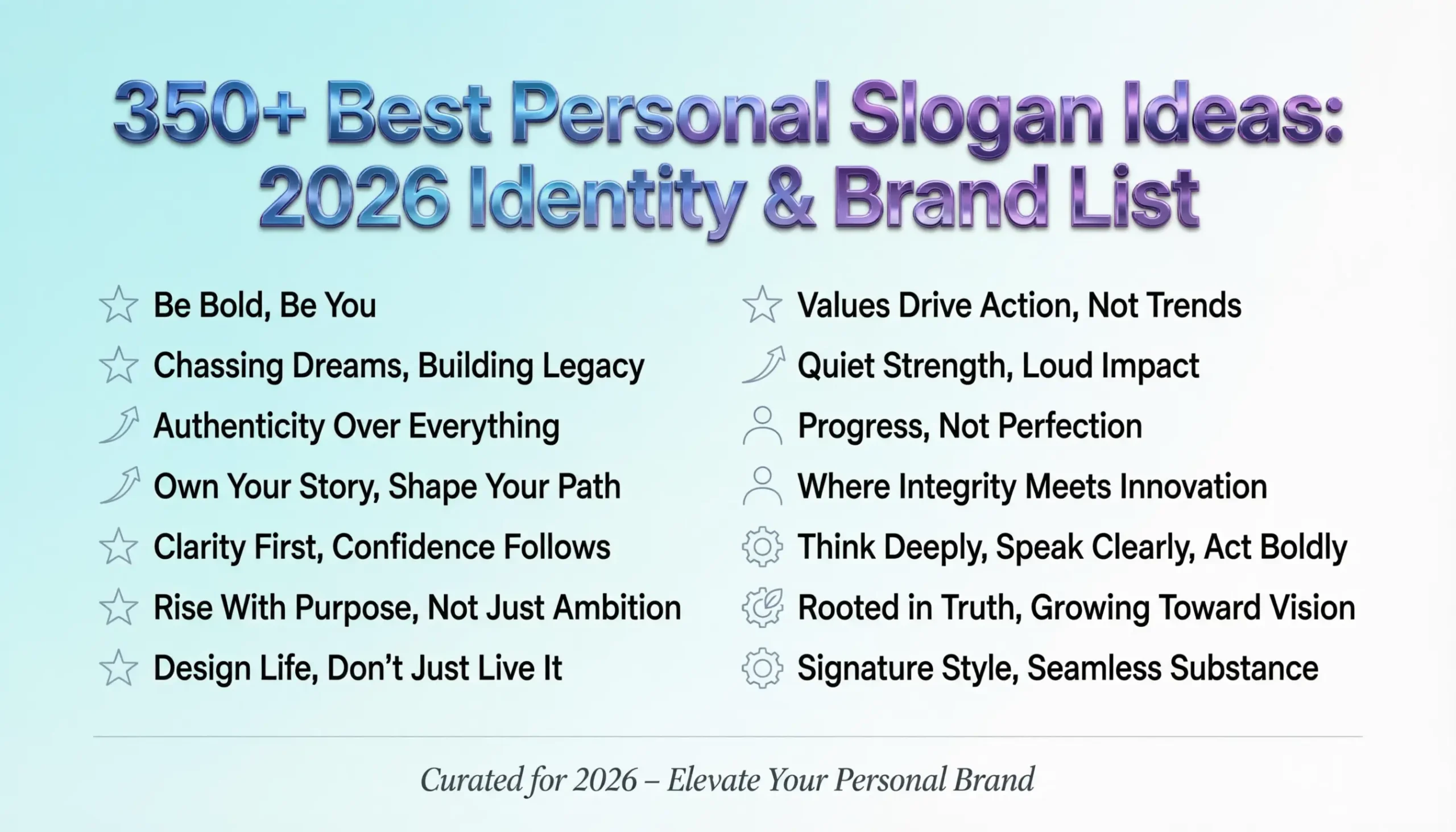 personal slogan ideas