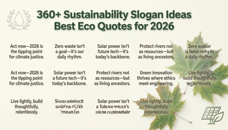 sustainability slogan ideas