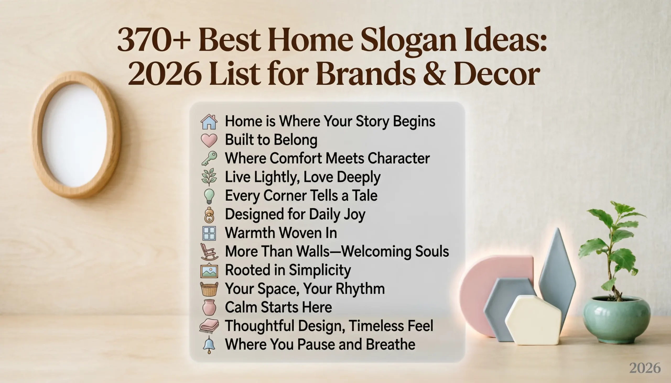 home slogan ideas