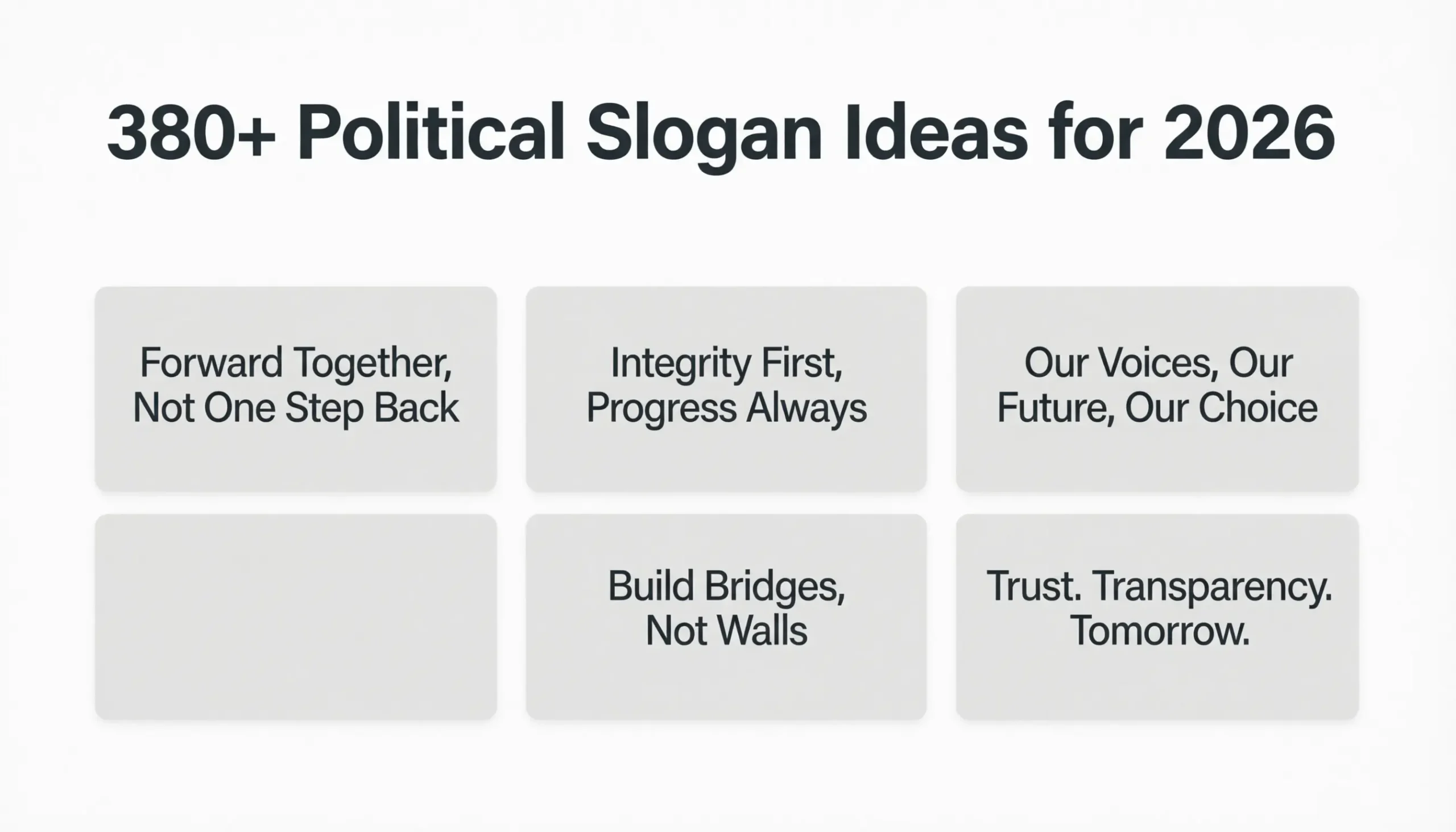 political slogan ideas