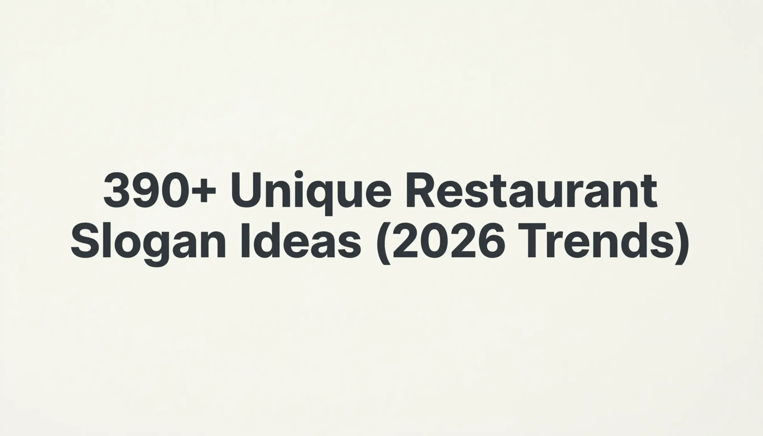 restaurant slogan ideas