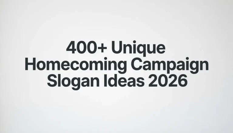 homecoming campaign slogan ideas