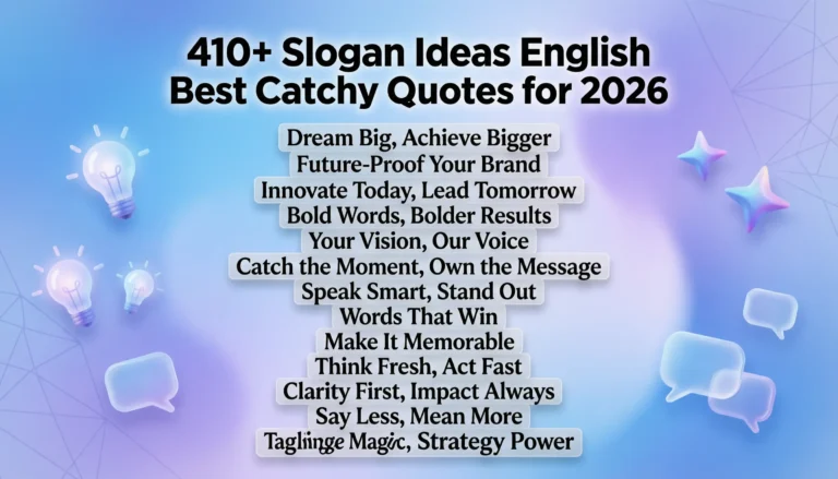 slogan ideas English
