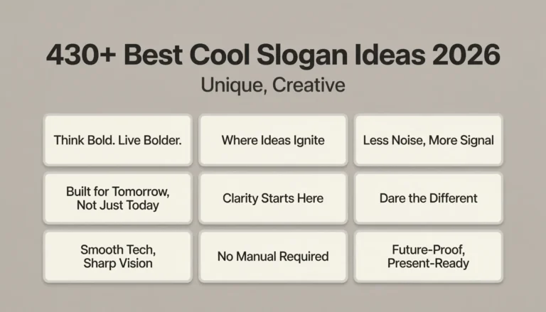 cool slogan ideas