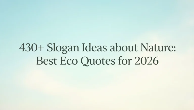 slogan ideas about nature