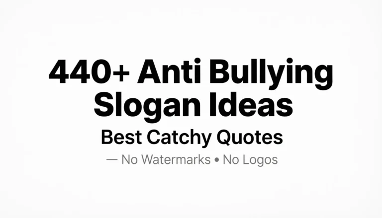 anti bullying slogan ideas