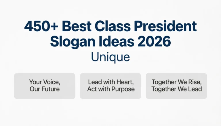 class president slogan ideas