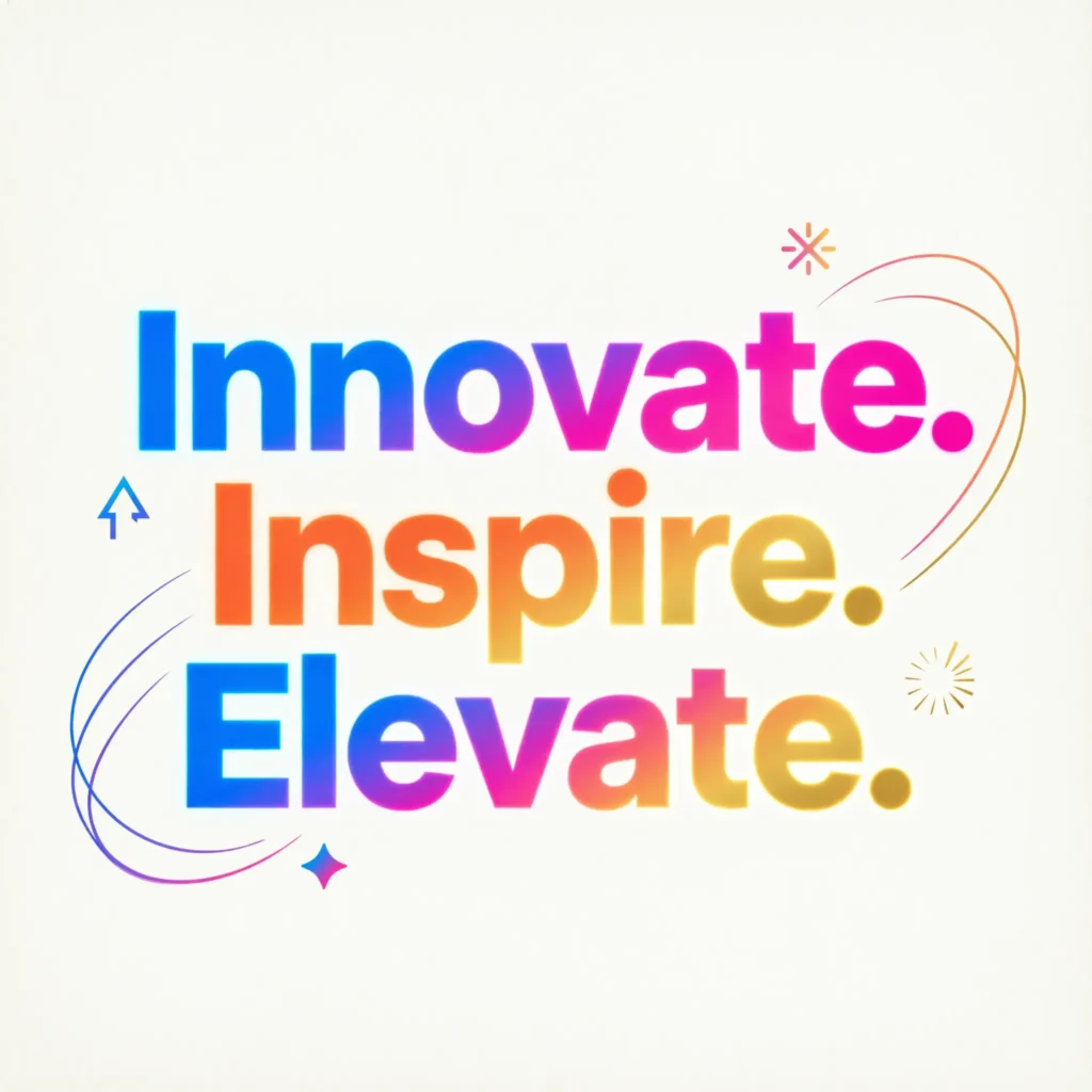 Creative slogan ideas design with color