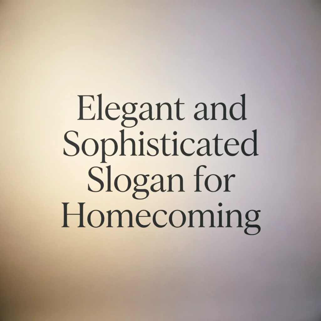 homecoming campaign slogan ideas