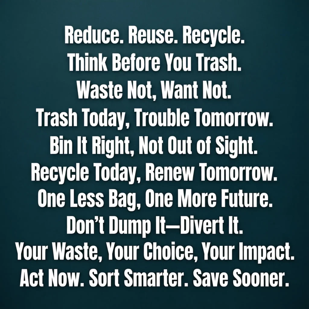 Waste management slogan ideas
