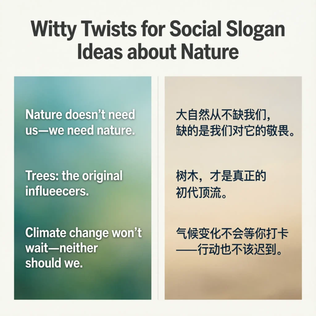 slogan ideas about nature