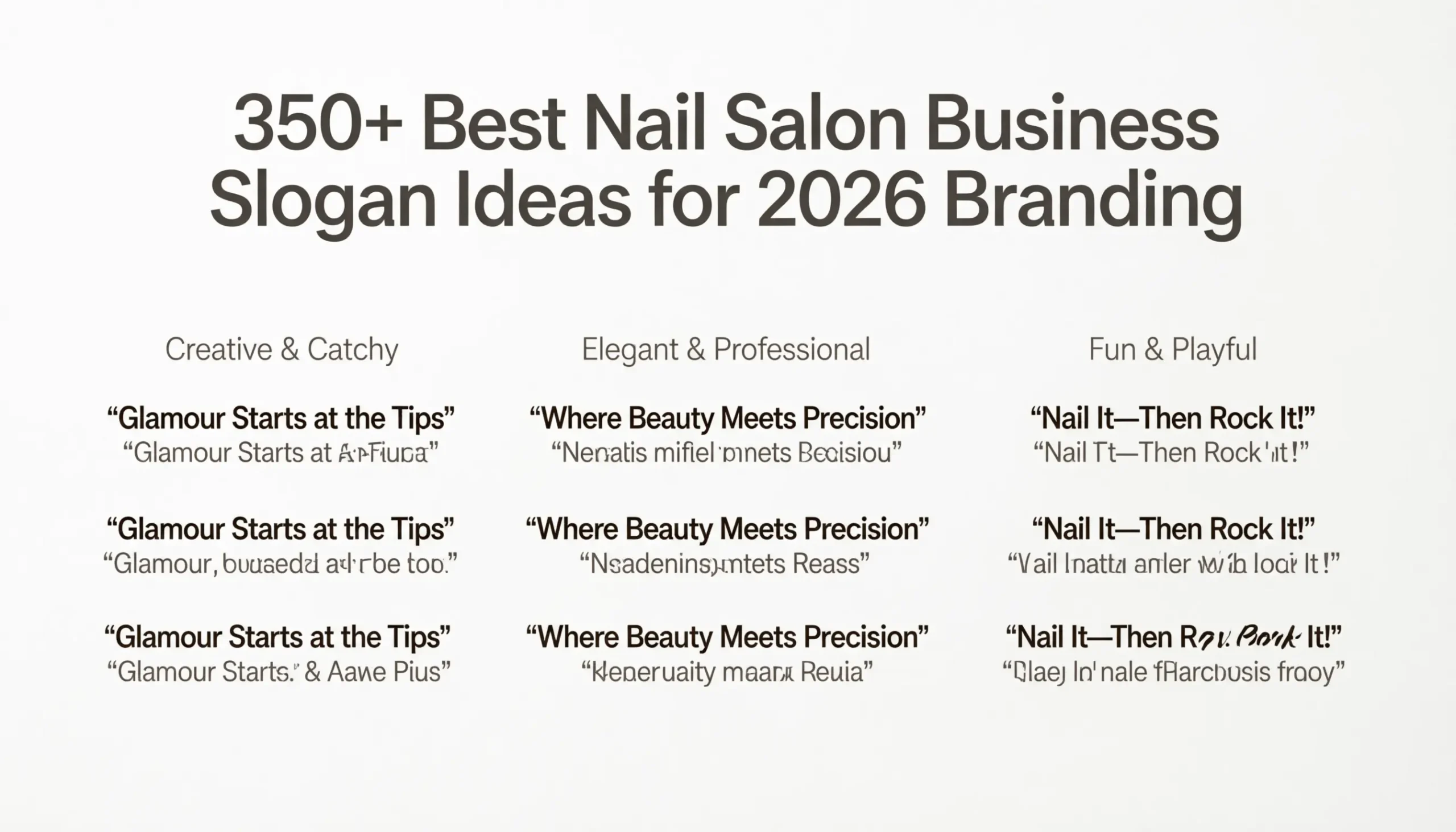 nail salon business slogan ideas