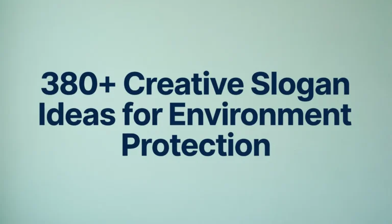 slogan ideas for environment