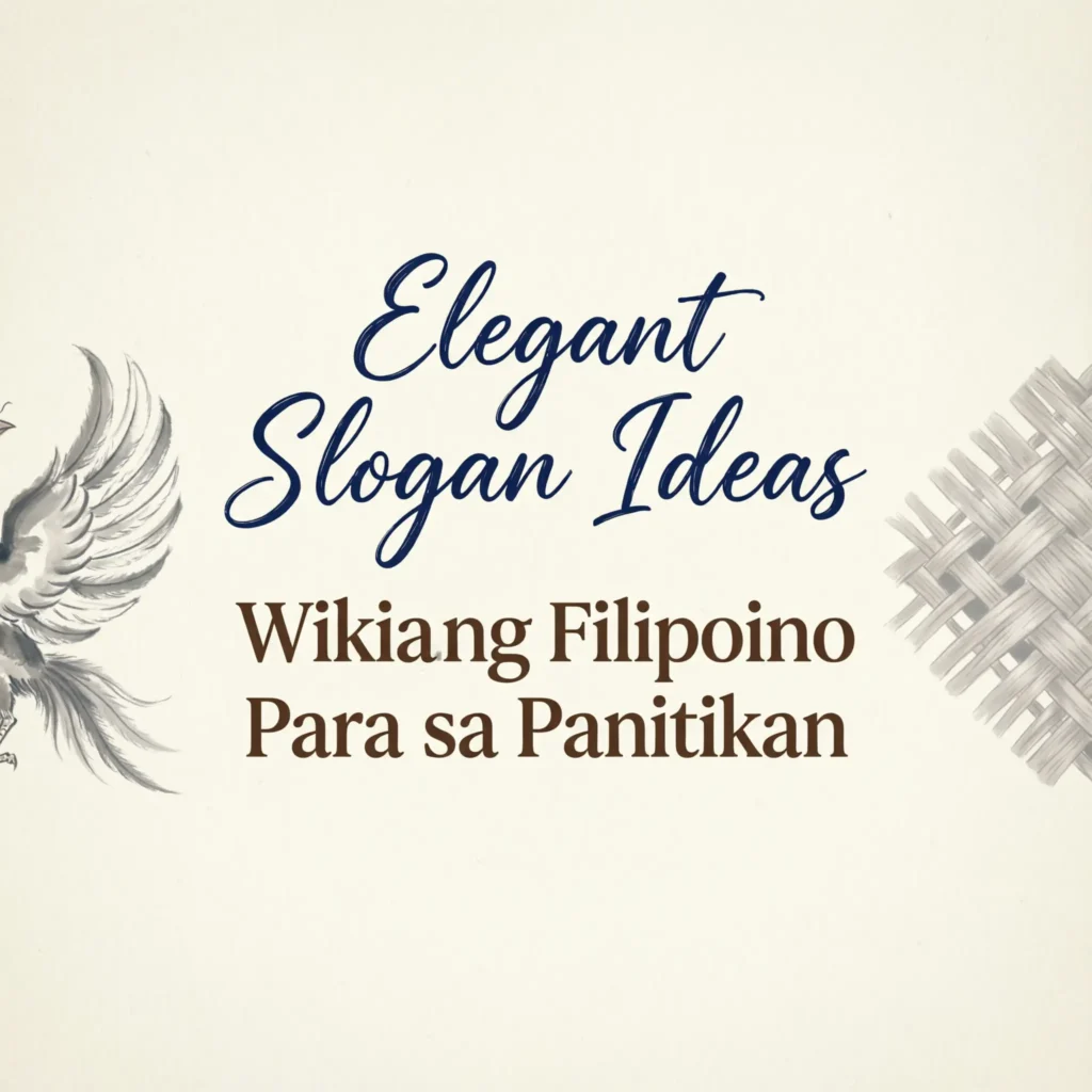 slogan ideas wikang Filipino