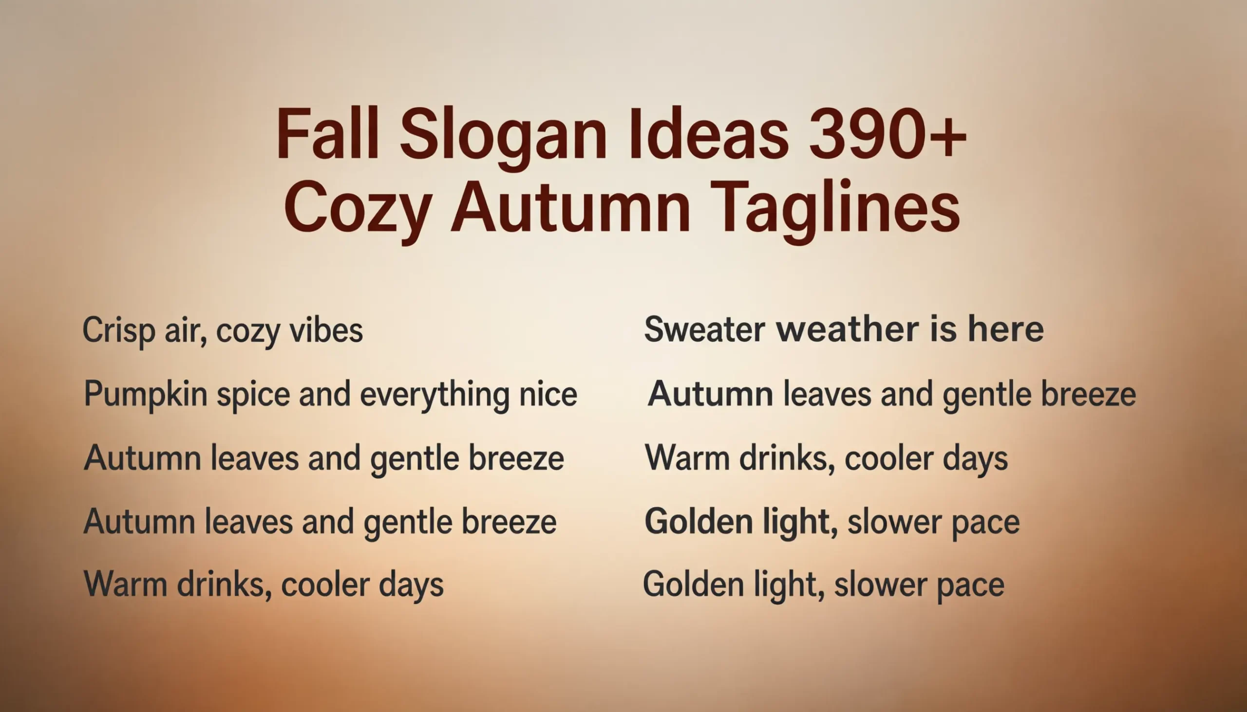 fall slogan ideas