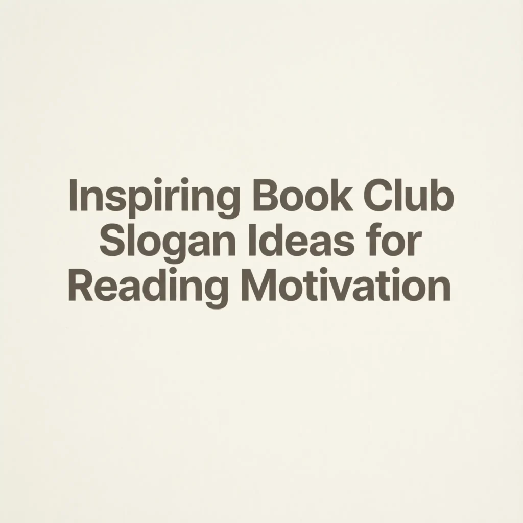 book club slogan ideas