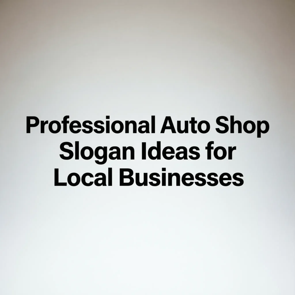 auto shop slogan ideas