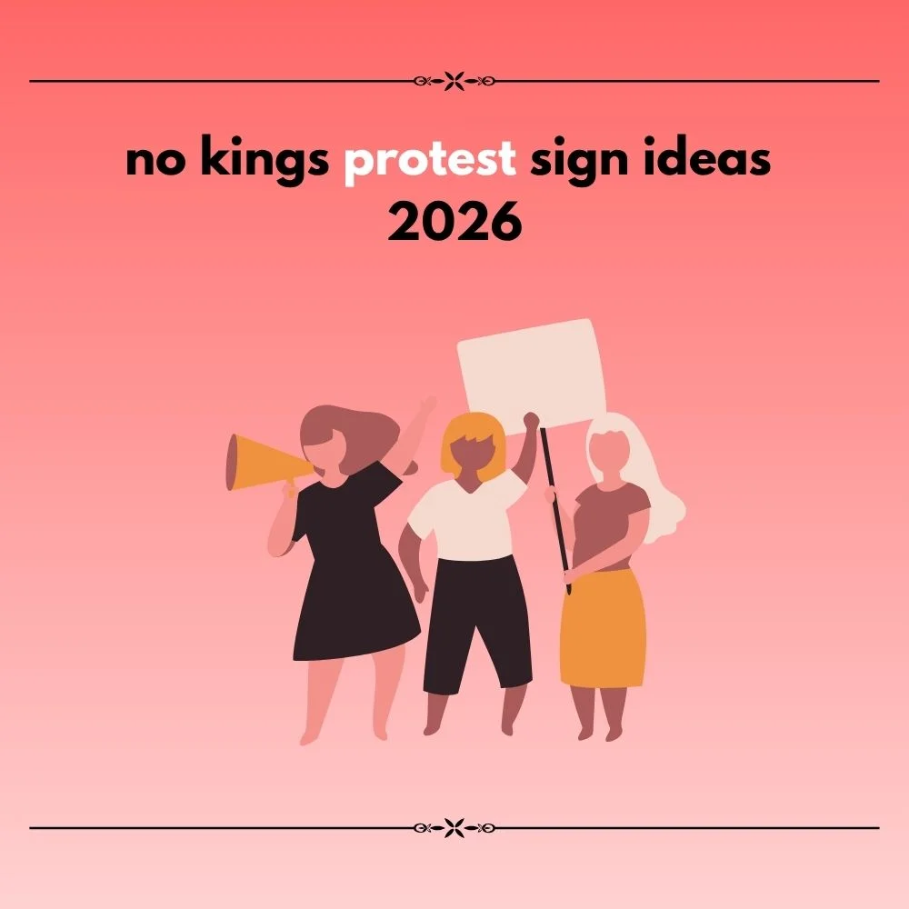 no kings protest sign slogan ideas