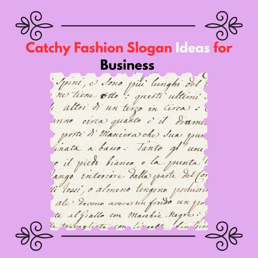 Fashion slogan ideas for business