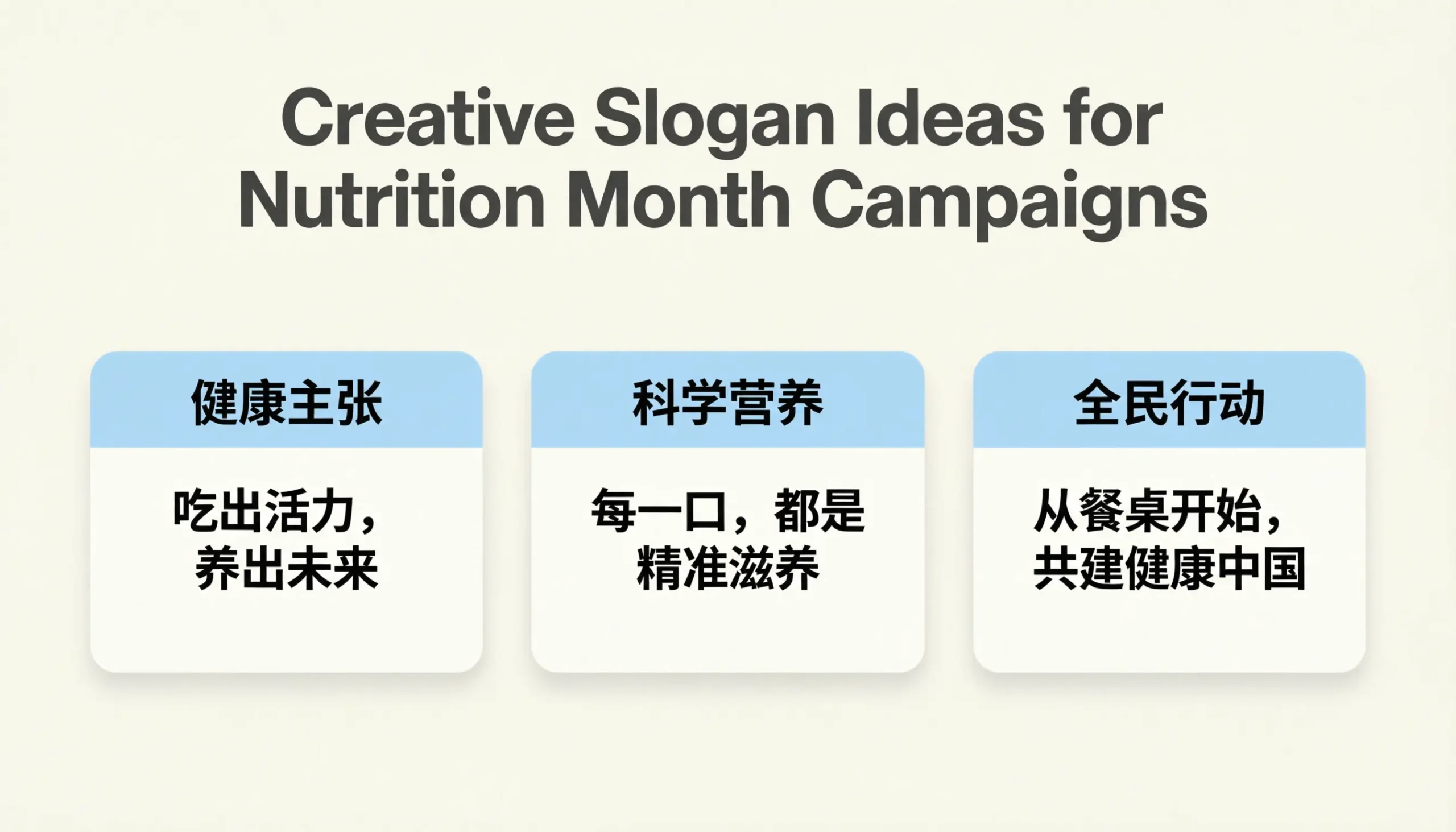 slogan ideas for nutrition month