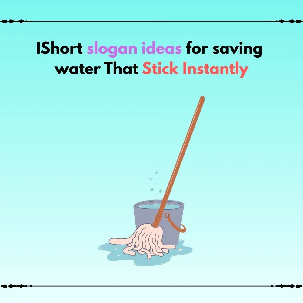 slogan ideas for saving water