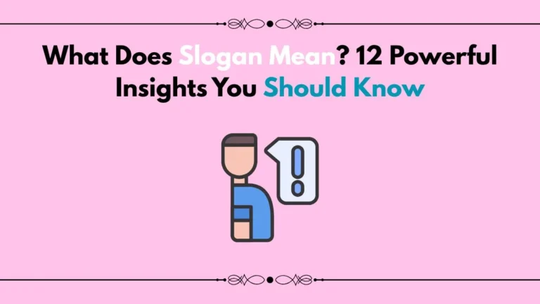 what does slogan mean