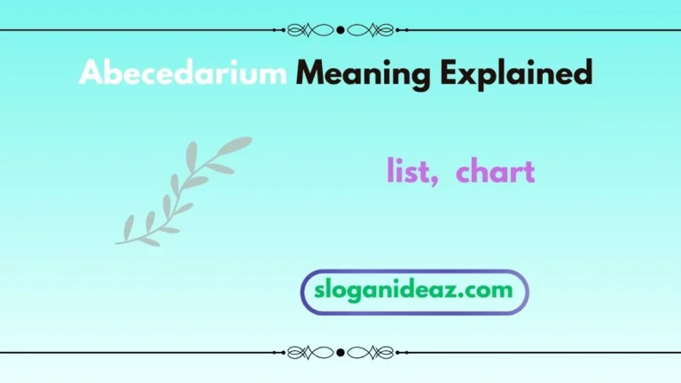 abecedarium meaning