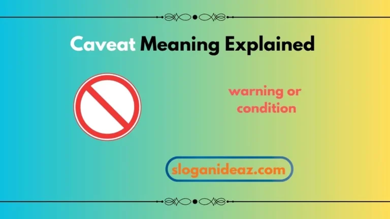 caveat meaning