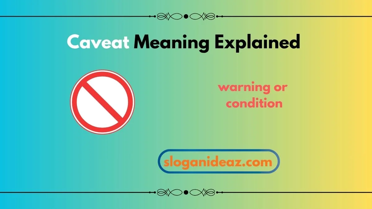 caveat meaning