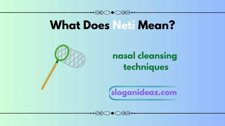 neti meaning
